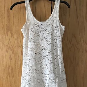 White lace tank top